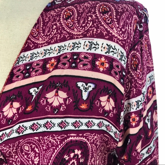 PuRpLe 💐PaIsLeY Bohemian Bell Sleeved Romper - Picture 7 of 7